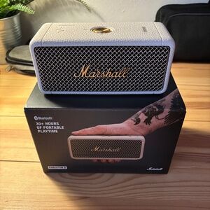 Marshall Emberton II Portable Bluetooth Speaker, Cream Marshall Emberton II Port